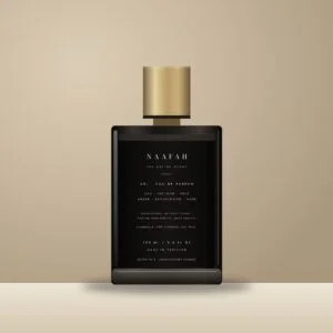 The back of the Asl Eau de Parfum bottle